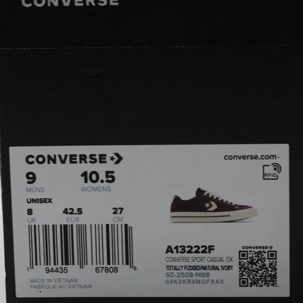 Converse Unisex Sport Casual Skateboarding Comfortable Canvas Shoes Brown Size 9 - Picture 11 of 11